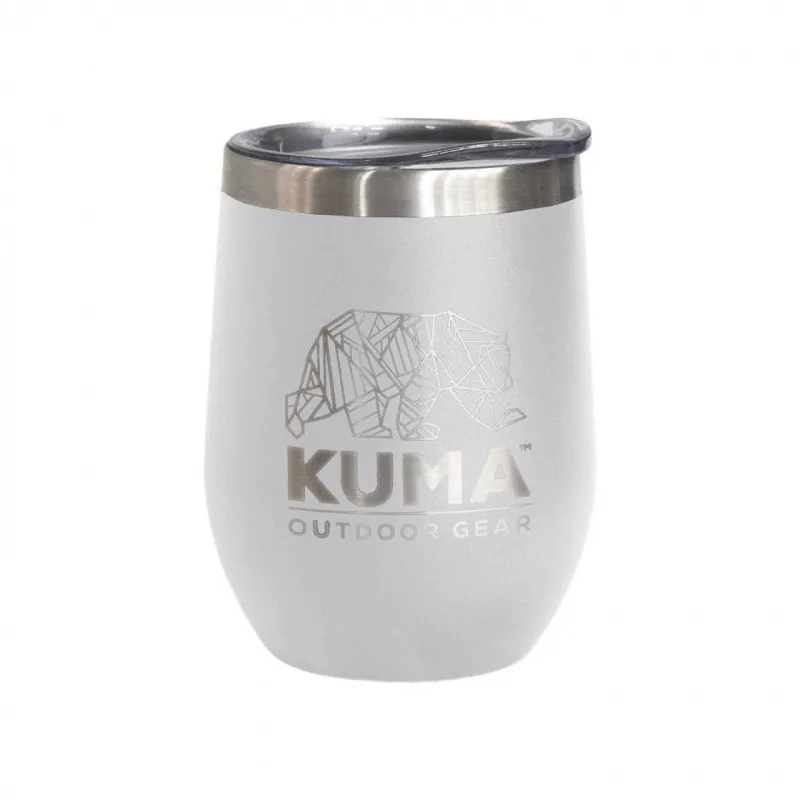 Prenosni kozarec KUMA Wine Tumbler iz dvojnega nerjavečega jekla je idealen za uživanje najljubših pijač na poti. Vakuumsko zatesnjen, prašno lakiran in odporen proti razlitju. Prostornina 355 ml.
